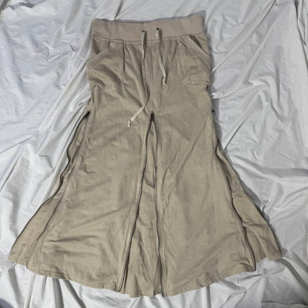 Mink mossi 지퍼 플레어 스커트 goa lgb y2k 밀리터리