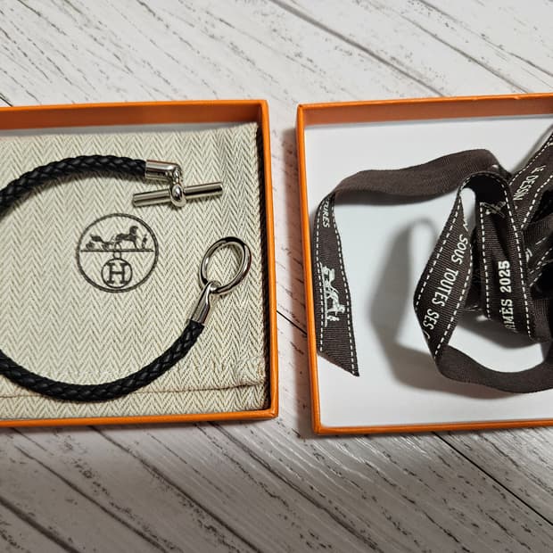 에르메스 글레난 팔찌 블랙 T4