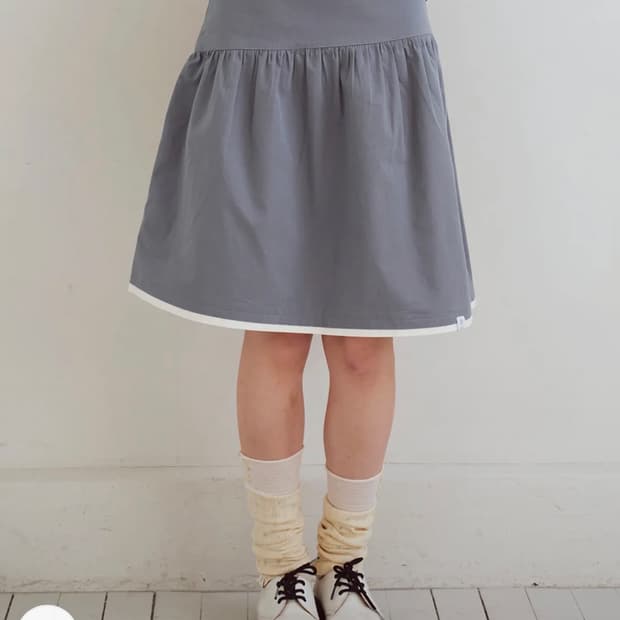 오피쉬 Shirring Fake 셔링 페이크 랩 스커트
