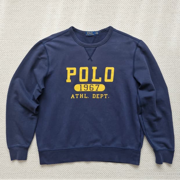 폴로 랄프로렌 크루넥 로고 스웻셔츠 맨투맨 L 