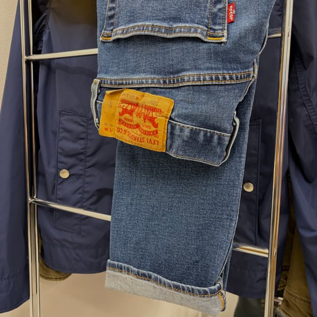 리바이스 501 미디엄 워시 데님 (28)