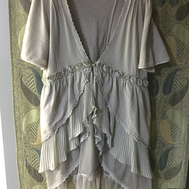 Axes femme rose frill long cardigan