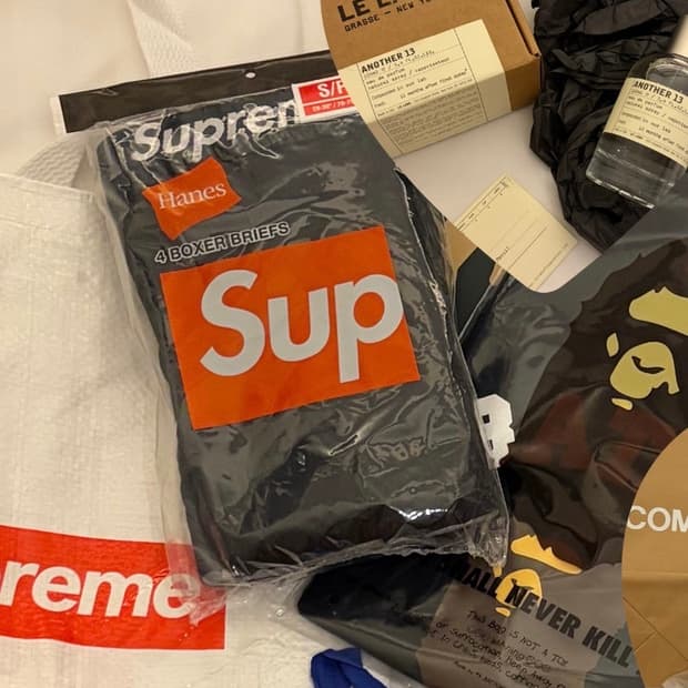 슈프림 팬티 블랙s