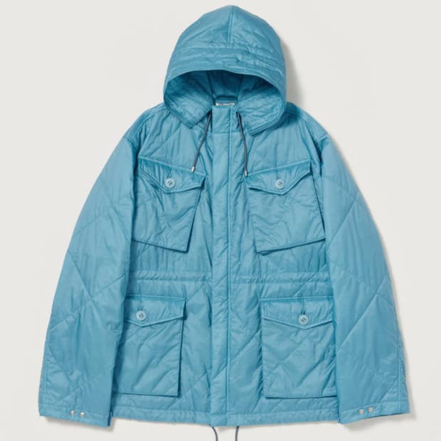 오라리 퀼티드 슈퍼 라이트 나일론 립스탑 필드 블루종 4size