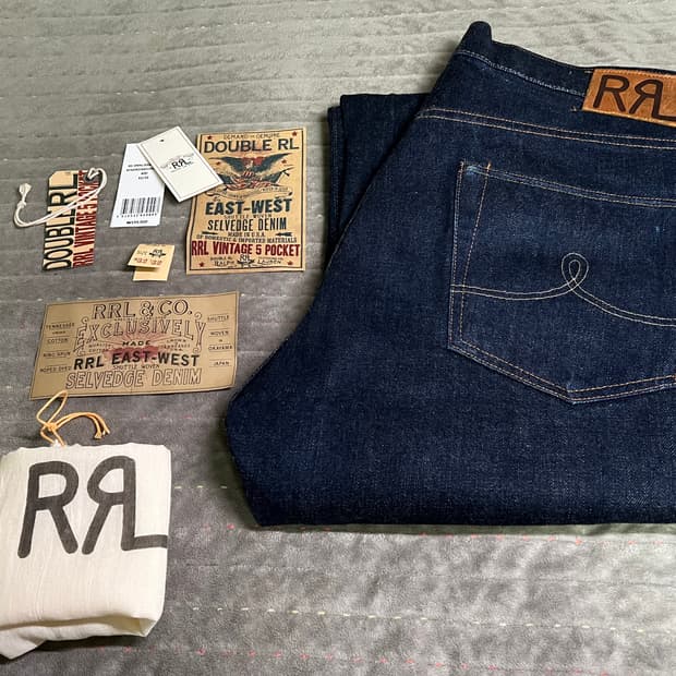 [32x32] RRL 빈티지 파이브포켓 이스트웨스트 셀비지 데님