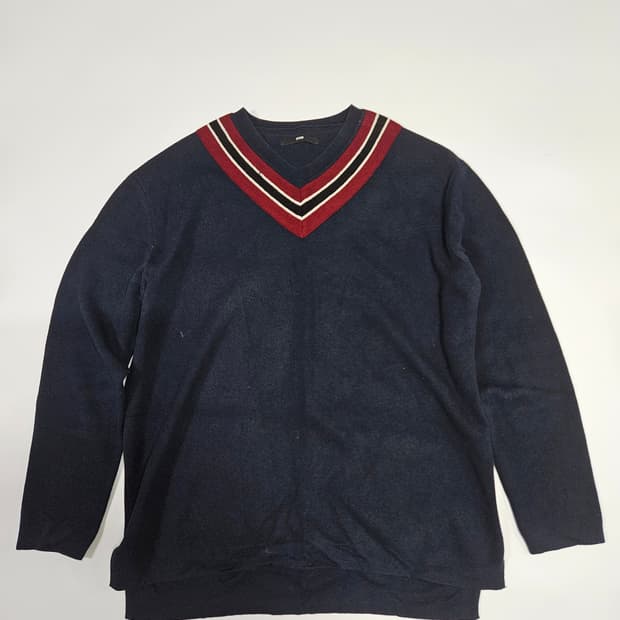 시스템 브이넥 니트