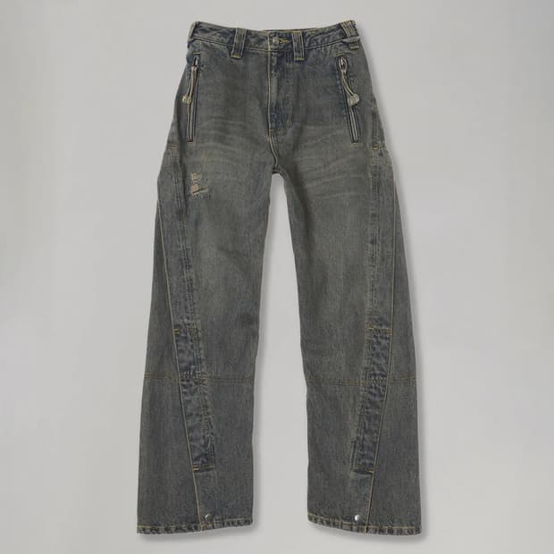 UNISEX TWISTED ZIPPER POCKET JEANS apa84