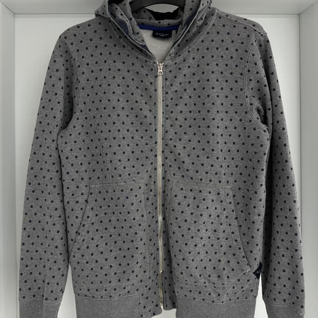 [폴 스미스] 남성 그레이 도트 후드 집업