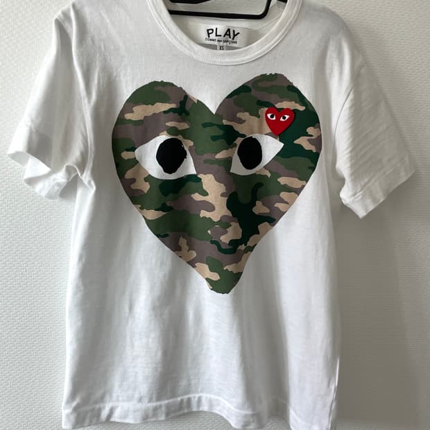 꼼데가르송 카모 반팔 xs