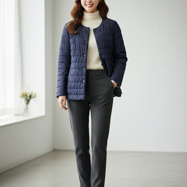 크로커다일 경량 패딩 네이비_95