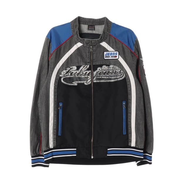 FUBU Y2K 배색 집업 트랙 자켓 XL