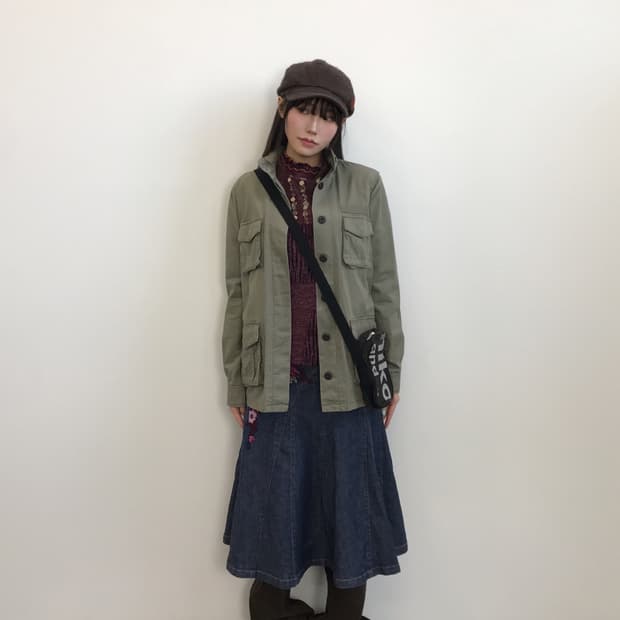 Jpn Khaki Cotton Utility Field Jacket