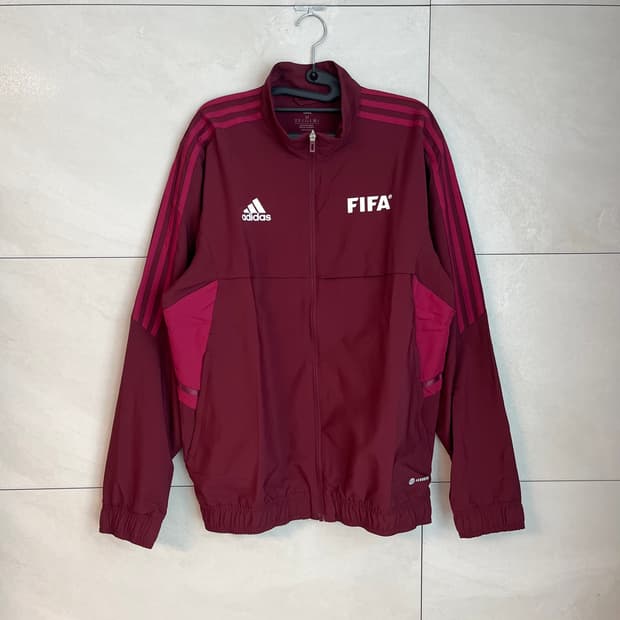 [해외/M] 아디다스 정품 피파 바람막이 버건디 