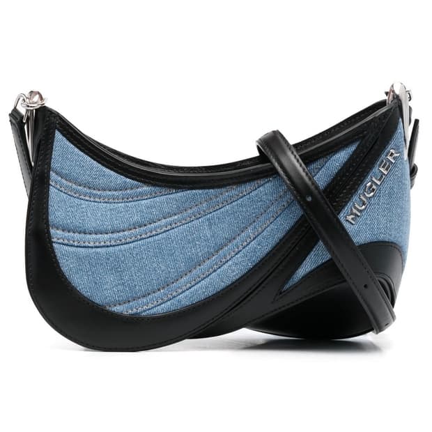 Mugler 커브드 데님 스몰백