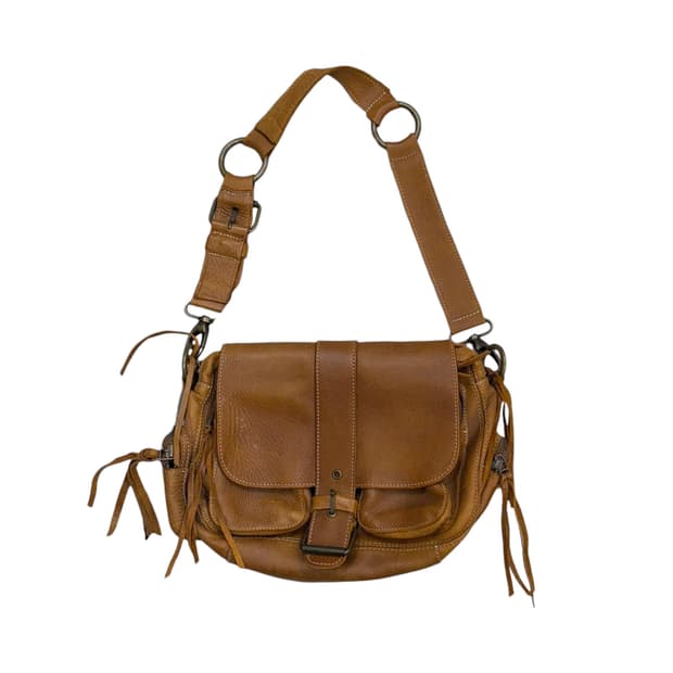 Real leather shoulder bag