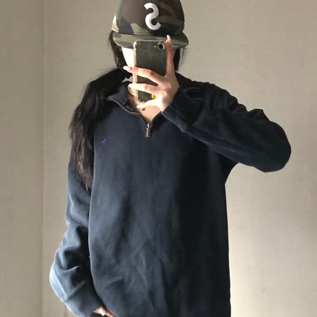 폴로 딥네이비 반집업