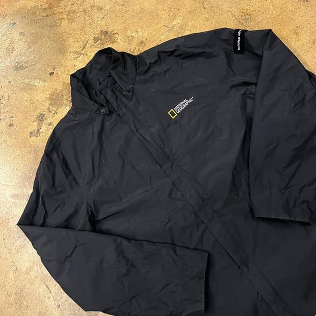 [정품/XXXL] 내셔널지오그래픽 블랙 바람막이 자켓 b18