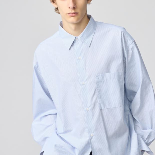 유니클로c 브로드클로스오버사이즈셔츠