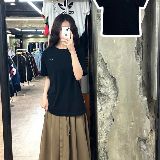 꼼데가르송 반팔티 블랙 L #csz2569