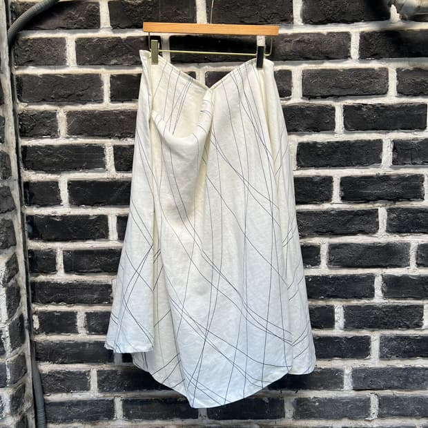 ROBERTO MUSSO 아방가르드 린넨 스커트