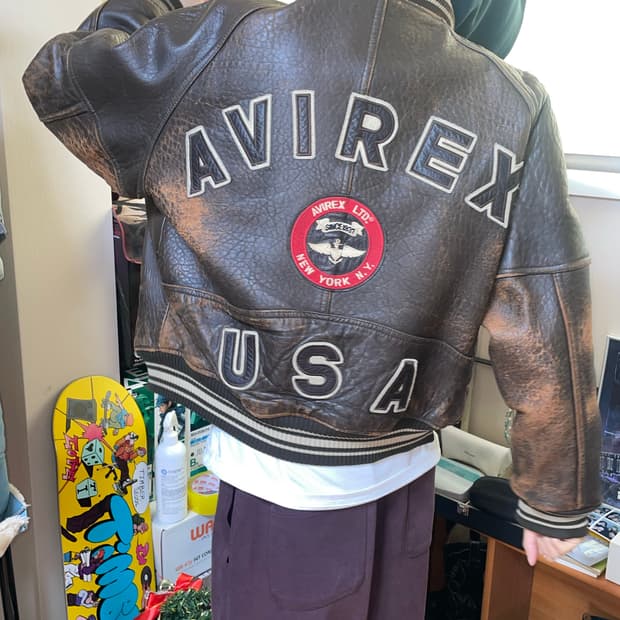 90’s 아비렉스 아이콘 레더자켓