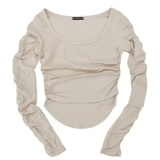 플리즈노팔로우 플노팔 모모탑 샌드베이지