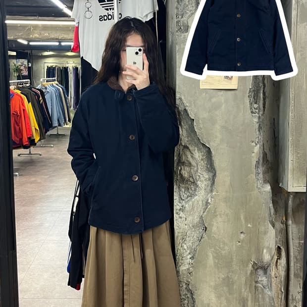 리바이스 양털 자켓 네이비 S #csz2161