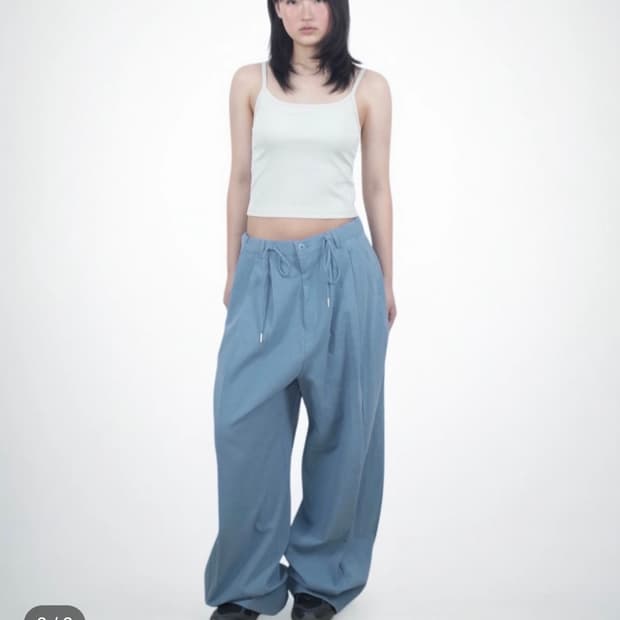 어스지구 벌룬 팬츠 스카이 M