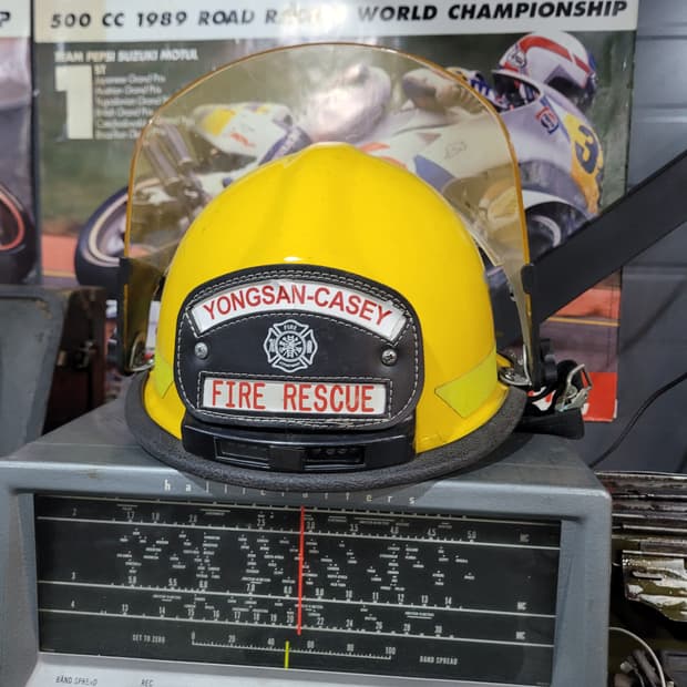 미 빈티지 소방헬멧