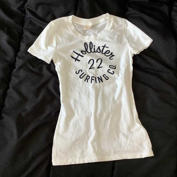 홀리스터 슬림핏 반팔티 화이트