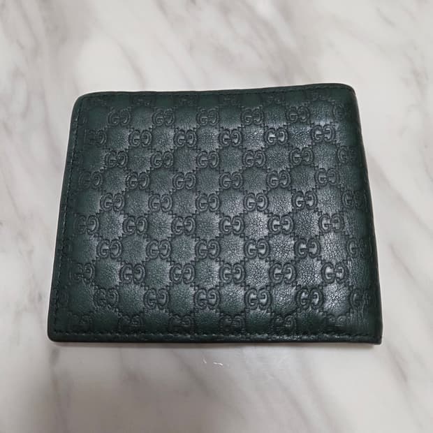 구찌 마이크로시마 반지갑 다크그린