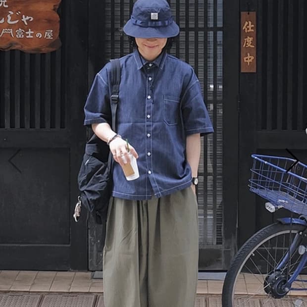 (Free)세미카지 린넨 밴딩 벌룬팬츠 카키