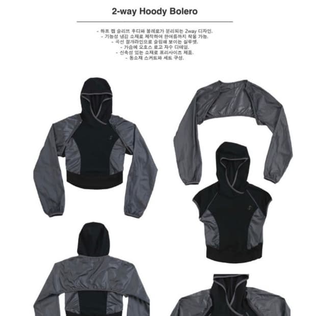 OJOS 2-way Hoodie Bolero Black