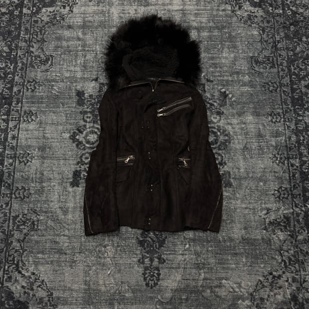 Civarize 00s vkei trimming fur hood jack