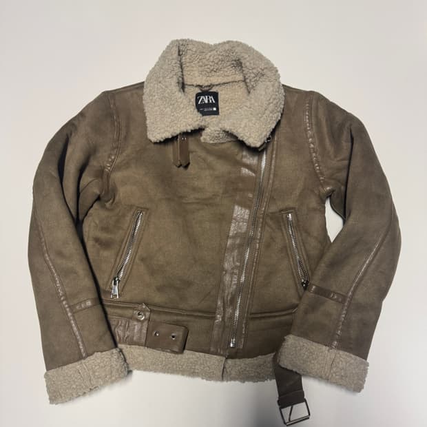 여성 자라 ZARA 스웨이드 무스탕 자켓 S