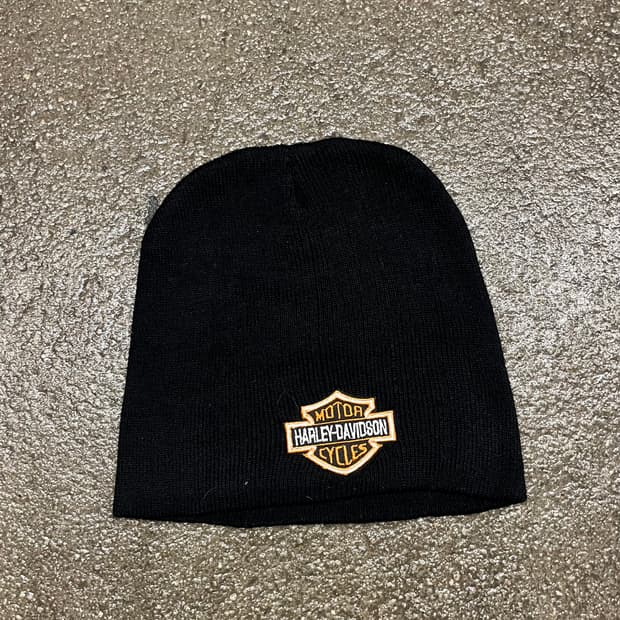 빈티지 할리데이비슨 방패 로고 비니