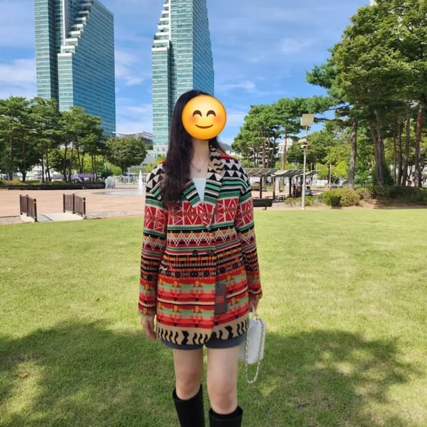 에트로 여성 멀티 프린팅 더블코트 42  새제품