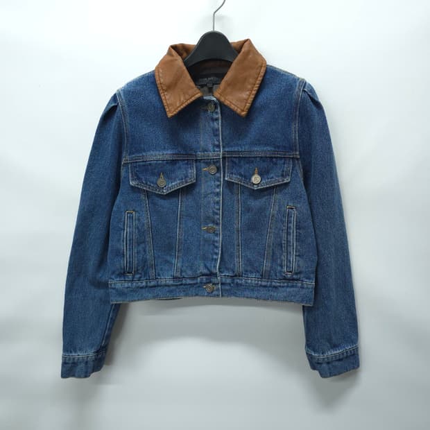 올리브데올리브 여성 레더배색 봄가을 청자켓 ( 여성55~55반 )