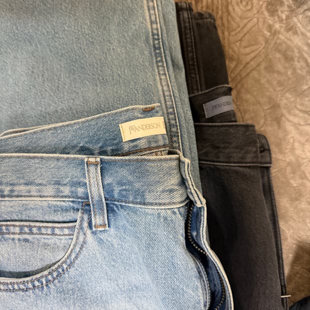 유니클로 jw앤더슨 스트레이트진 33 그레이,블루