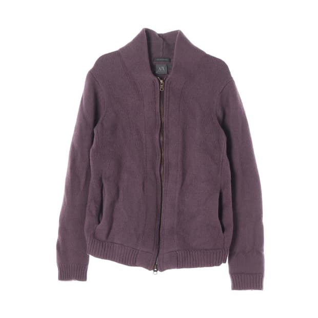아르마니 익스체인지 메리노 울 집업 가디건 M