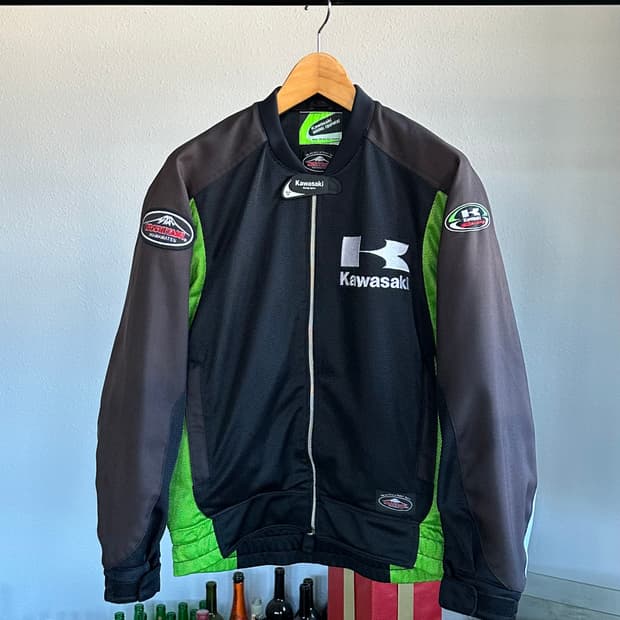 [L]KAWASAKI 가와사키 메쉬 레이싱 자켓