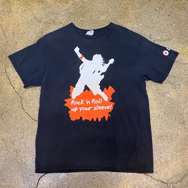 미국 빈티지 락앤롤 프린팅 반팔티 락티셔츠