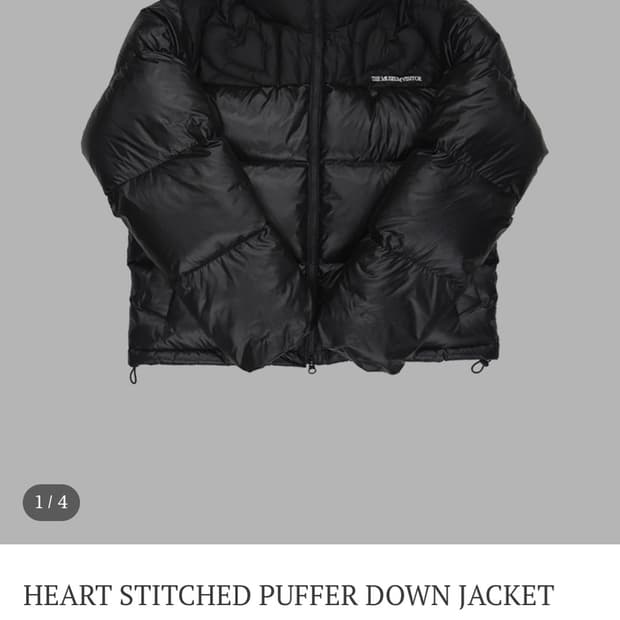 더뮤지엄비지터 패딩 M