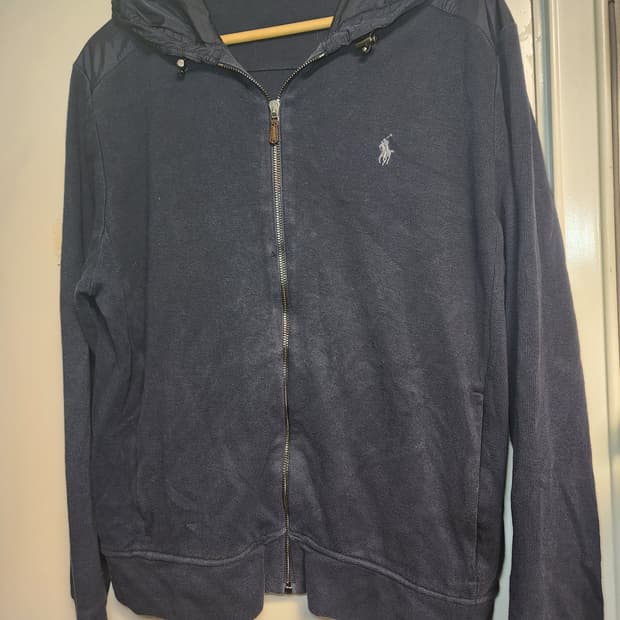 폴로 랄프로렌 네이비 나일론 후드집업 L