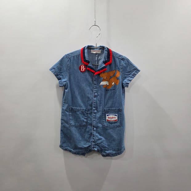 베베드피노 키즈 샴브레이 카라 바디수트 90