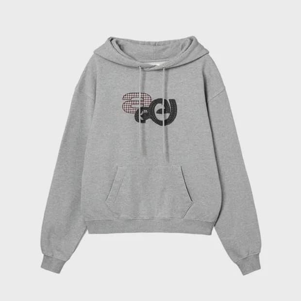 aeae applique logo hoodie 아플리케 로고 후디