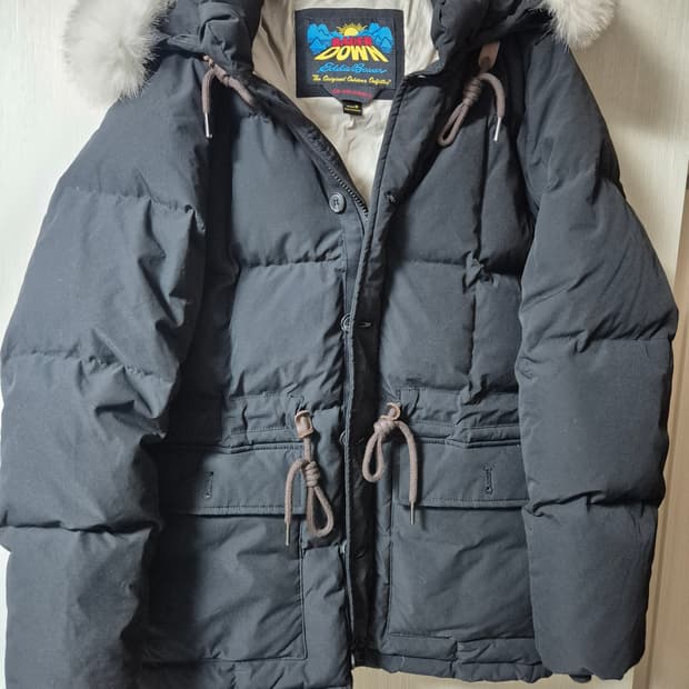 에디바우어  카라코람 폭스퍼 구스 패딩 블랙 m 여성