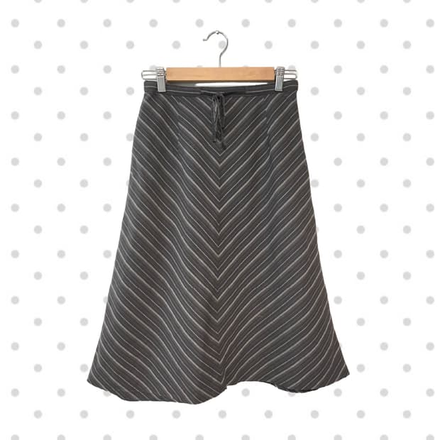 vintage chevron stripe skirt cocoa