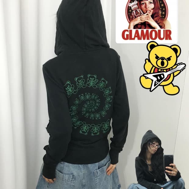 히스테릭글래머 퍽베어 후드집업 ( 새상품 )