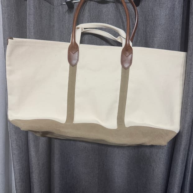 헨더스킴 레더 캔버스 토트백